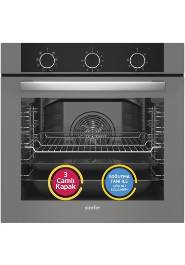 Simfer SB8222 - T3538 - SD8736 QS Mekanik Gri 3'lü Ankastre Set