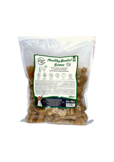 Eco Natura Pet Healty Dental Bones Natural Pres Kemik 8 CM 100'lü 2 KG