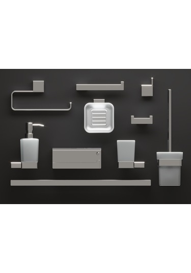 Line Bathroom Moon Tuvalet Kağıtlık 127116 Açık Krom Krom