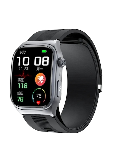 Spovan Electro Air Basınçlı Tansiyon Kan Şeker Ölçer Akıllı Saat (Distribütör Garantili)