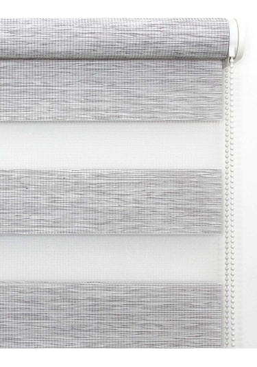 Buperde Açık Gri Eko Bambu Zebra Stor Perde