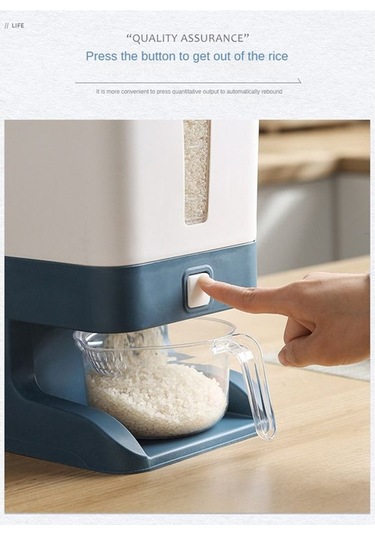 Xurunkeji Pres Tipi Pirinç Dağıtıcı Kapalı Tahıl Kabı Depolama Ev Tipi Tahıl Pirinç Kutusu Dağıtıcı Kova Pirinç Konserveleri 10kg-a Gri Ve Beyaz Xurunkeji Pres Tipi Pirinç Dağıtıcı Kapalı Tahıl Kabı Depolama Ev Tipi Tahıl Pirinç Kutusu Dağıtıcı Kova Pirinç Konserveleri 10kg-a Gri Ve Beyaz