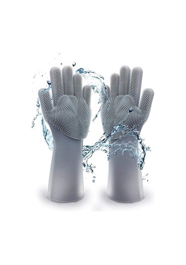 Sihirli Silikon Bulaşık Yıkama Eldiveni Tencere Tava Ovma Lavabo Mutfak Fırın Temizlik Iş Eldiven