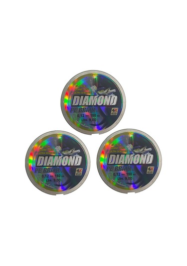 3 Adet Bauer 4x Pe Braid 150 Mt 0.12 Mm Misina