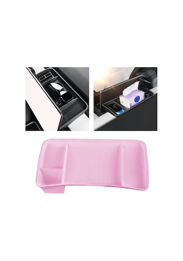 Suntek Tesla Model 3 Y Pembe İçin Merkez Konsol Dash Tepsi Yedek Parça Düzenleyici Tepsi
