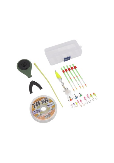 Wezone Kış Balıkçılığı Seti: Dayanıklı Buz Balıkçılık Kamışı, Keskin İğneler Ve Taşınabilir Depolama Kutusu - Asker Yeşili