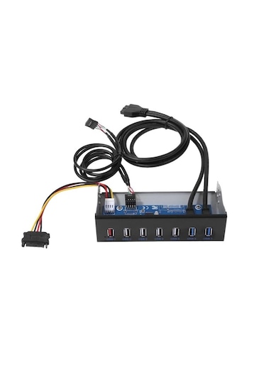 Floppy Ön Panel 7 Port Usb Çoklayıcı Hub 5.25 İnç Usb 3.0 2.0 Hız