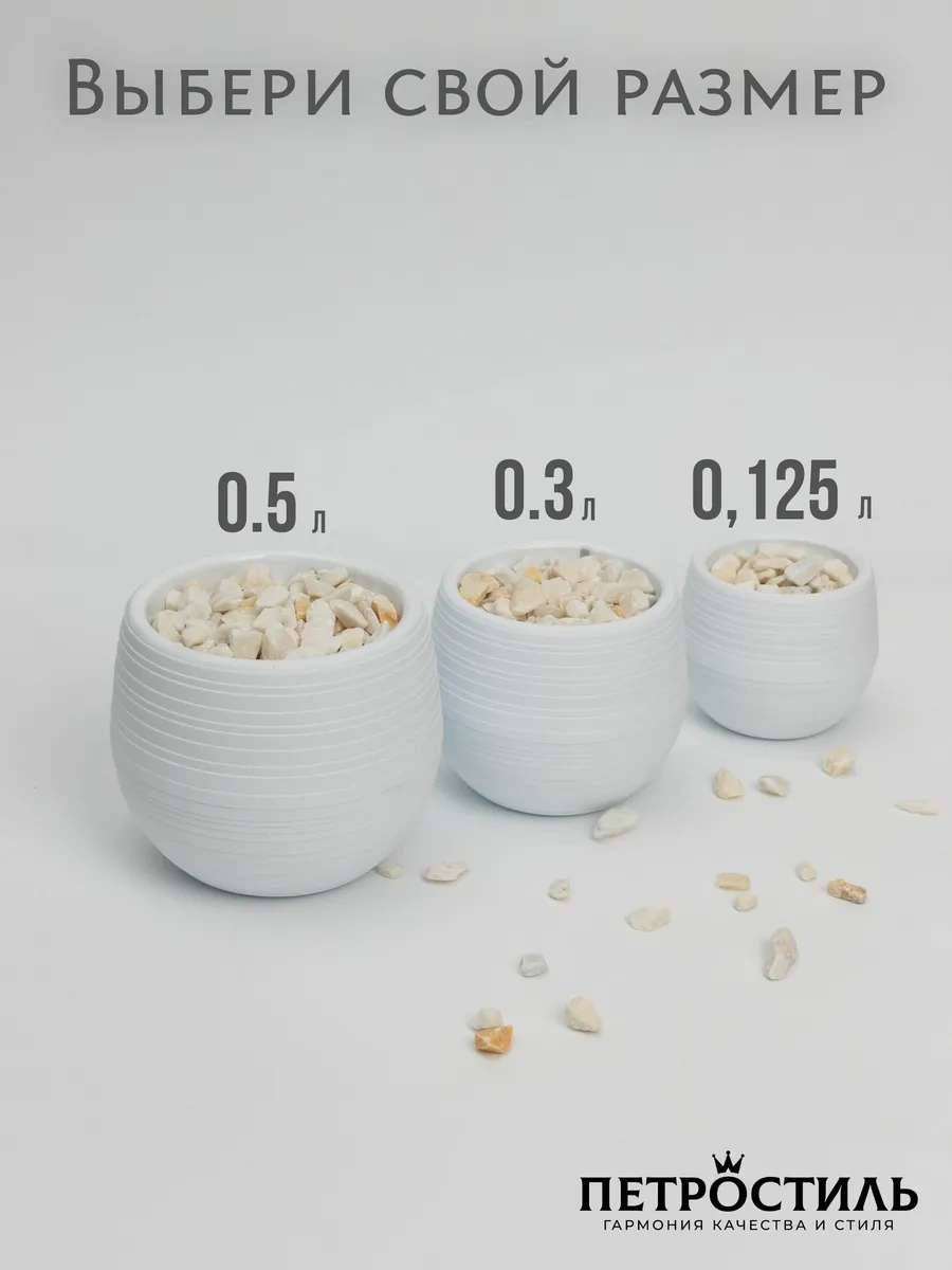 Petrostil' 5'li Mini Saksı Seti, 450 Ml, Beyaz 321985655