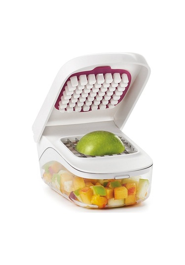 Symbee Mutfakta Kuru Ve Yağlı Sebzeleri, Patatesi, Soğanları Hızlı Dilimleyen, Kolay Kullanan, Dayanıklı Malzemeden Yapılmış Kesme Aleti Beyaz