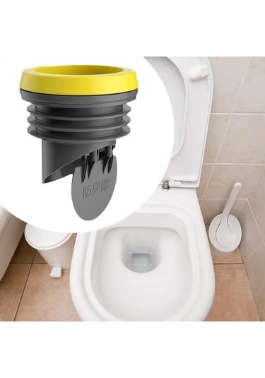 Pazly Suntek Tuvalet Flanş Conta Halkası Evrensel Gri Koku Önleme Gri