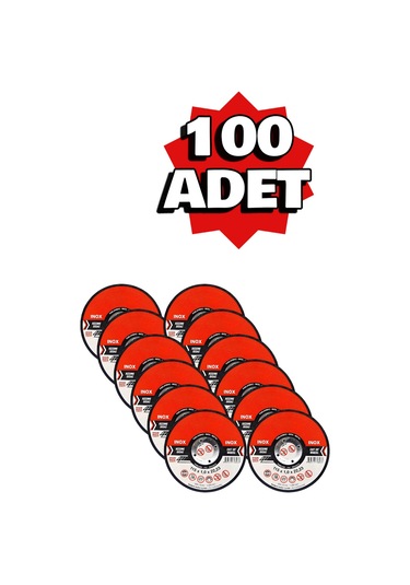 İnox Metal Kesici Kesme Diski 115x1,0x22,23 Mm İnce Taş 100 Adet Spiral Demir Kesici Disk