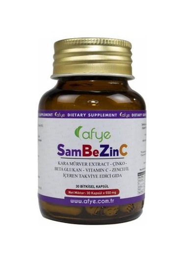 Afye Sambezinc Karamürver-Çinko-Beta Glukan 30 Bitkisel Kapsül