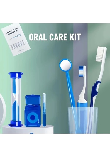 Willowhaven 8li Saklama Çantası Turuncu Yumuşak Diş Fırçası Ağız Bakım Seti Seyahat