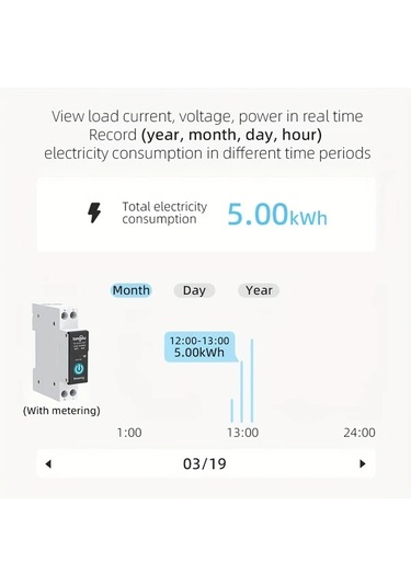 Motion003 1 Adet Tuya Wifi Akıllı Anahtar Kesici 25a Beyaz Kablosuz Uzaktan Kumanda Akıllı