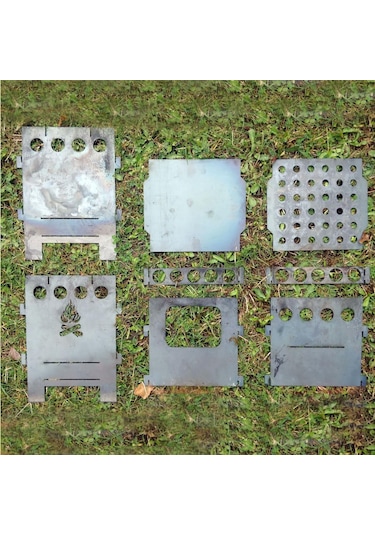 XL Ateş Kutusu Çok Yakıtlı Taşınabilir Katlanır Kamp Ocağı Çınar Extreme Çok Renkli