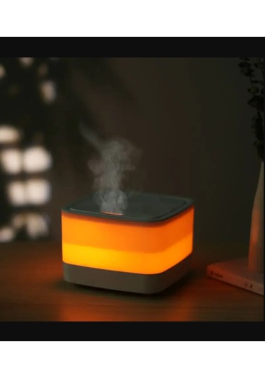 Qasul Gece Lambası Kumandalı Taşınabilir Ultrasonik Nemlendirici Beyaz