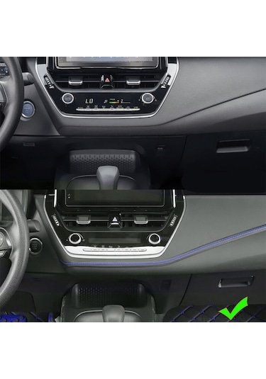 8 Metre Deri Trim Fitili Mavi Dikişli