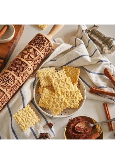 Novahub Moda Rulo Pimi Oklava Çevre Dostu Hafif 43x5cm El Yapımı Dekorasyon