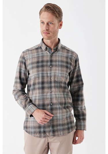 Koyu Vizon Uzun Kollu Ekoseli Gabardin Sert Yaka Cepli Garnili Casual Comfort Fit Gömlek 1004235112-koyu Vizon Koyu Vizon Koyu Vizon Uzun Kollu Ekoseli Gabardin Sert Yaka Cepli Garnili Casual Comfort Fit Gömlek 1004235112-koyu Vizon Koyu Vizon