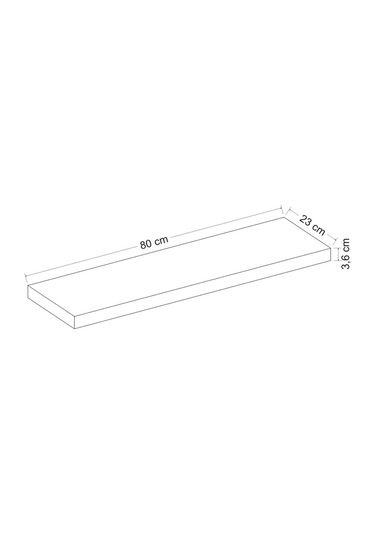 Minarmobilya Minar Gizli Tutuculu Duvar Rafı 80 Cm - P.Beyaz