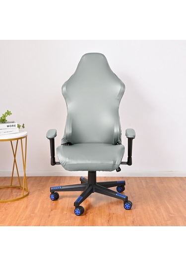 Skycity Su Geçirmez Kedı Tırnak Koruyucu Pu Materiyal Elastik Ofis Oyun Koltuk Örtüsü L Beden, Açık Gri DiğER