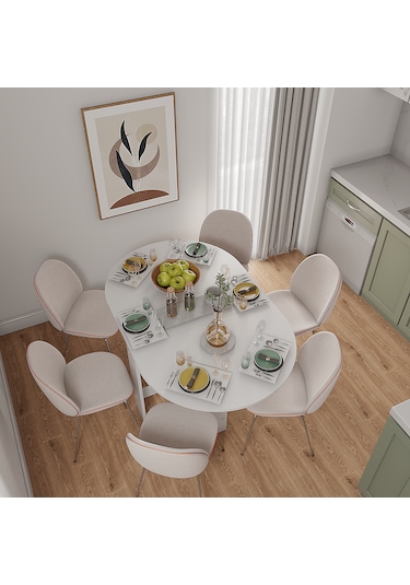 Pratik Katlanır-açılır Kapanır Yuvarlak Mutfak Yemek Ma