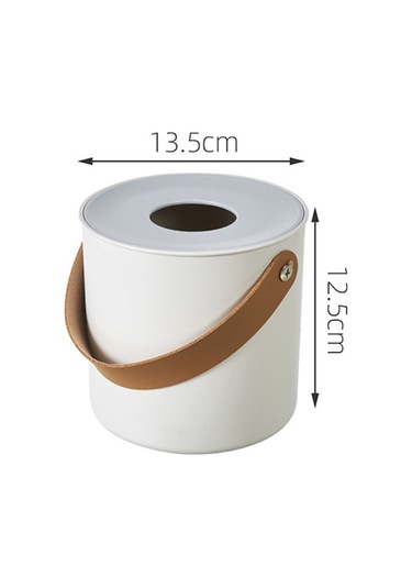 Sones Taşınabilir Ev Mendil Kutusu Sehpa Restoran Masaüstü Peçete Saklama Kutusu, Stil: Yuvarlak