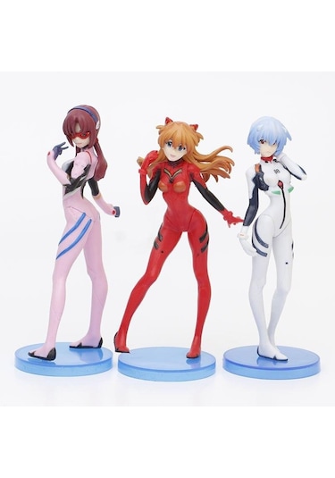 Disney 3 Adet Anime Ayanami Rei Evangelion Eva Pvc Figürleri 13cm