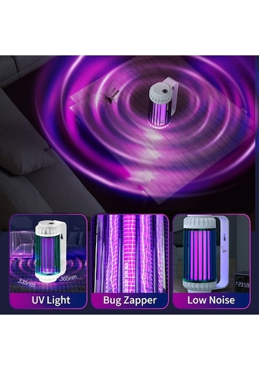 Tongxida Elektrikli Sivrisinek Lambası: Usb Şarjlı, 1200mah, Işık Modu, İç/dış Kullanım