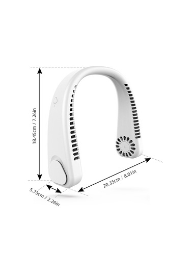 Padalink Usb Şarjlı Boyun Fanı - 360 Soğutma, Sessiz, Taşınabilir, Yaprakssız Tasarım, 1200mah Batarya, Beyaz