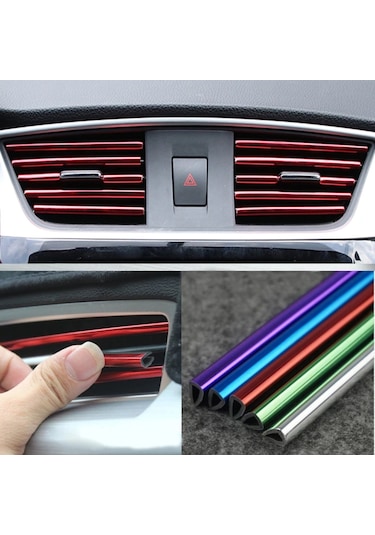 Meyzone Araç Içi Klima Izgara Hava Çıkış Dekoratif Şeritler Klima Şerit