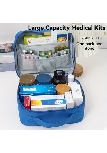 Hightower Mavi Taşınabilir Seyahat Çantası Kampçılık Acil Durum İlk Yardım Çantası