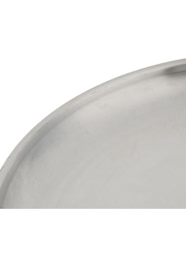 Homyl Paslanmaz Çelik Yuvarlak Tabak Bulaşık Kamp Piknik 26cm Gümüş