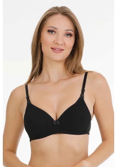 Parlingerie Kaplı Emzirme Sütyeni Siyah 3'lü