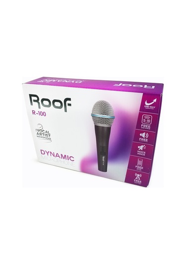 Roof R-100 Kablolu Dinamik El Mikrofonu - 6.3 Mm Jaklı
