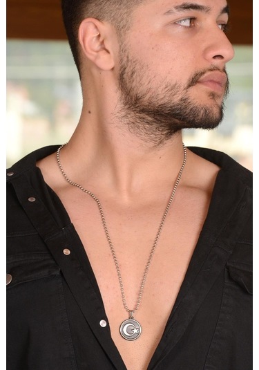 Ottoman Ay Yıldız Simgeli Çelik Zincir Kolye Cklayyıldız-Gms