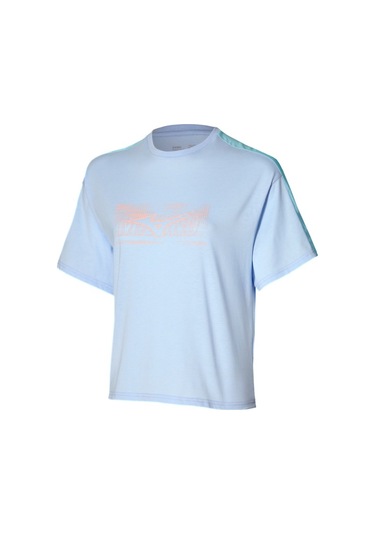 Athletics Graphic Kadın Tişört Lila Mavi