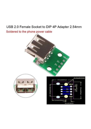 Dişi Usb Tip A Dip Dönüştürücü