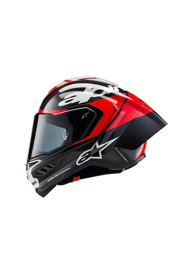 Alpinestars Supertech R10 Carbon Element Spor Motosiklet Kaskı Siyah Kırmızı Beyaz
