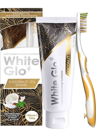 White Glo Hindistan Cevizi Özlü Beyazlatıcı Diş Macunu 120 ML + Diş Fırçası