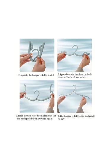 Elmpaly 10 Adet Katlanabilir Portatif Askı Dayanıklı Plastik Kaymaz Tutma Yeri Seyahat Ve Ev Kullanımı İçin Random Renk 10pcs Ahşap