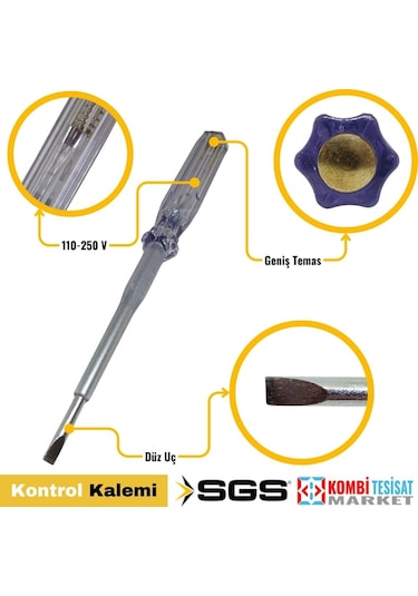Sgs Kontrol Kalemi Profesyonel Düz Tip
