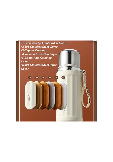 530/630 Ml Büyük Kapasiteli Gıda Sınıfı Malzeme 304 Paslanmaz Diğer Siyah