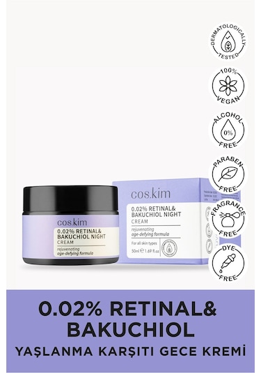 Retinal & Bakuchiol Yaşlanma Karşıtı Gece Kremi Retinal & Bakuchiol Night Cream 50ml