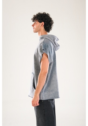 Premium Kapüşonlu Gri Sweat Coc1141 Gri