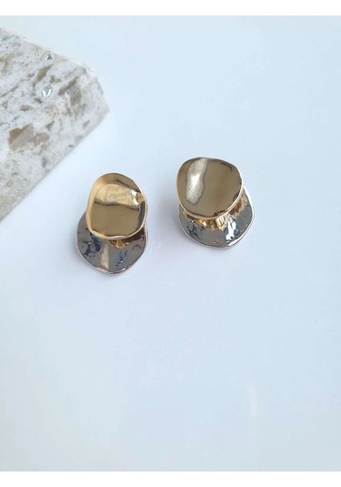 Vip Çift Renkli Kadın Küpe Sevgiliye Hediye