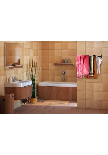 Biricik Kapı Arkası Çamaşır Kurutmalık Siyah