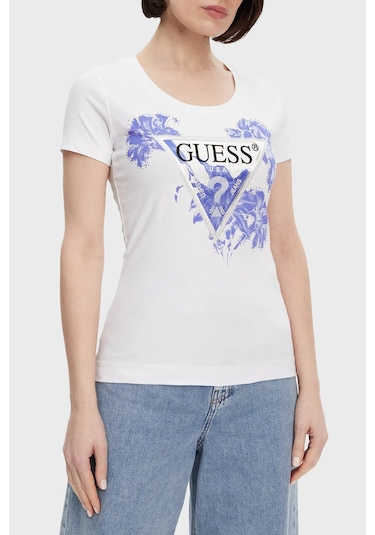 Guess Bayan T Shirt W5gı08 J1314 G011 Beyaz Beyaz S Fiyatları ve