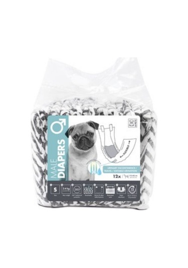 M-Pets Diapers 12'Li Dişi Köpekler için Külot S