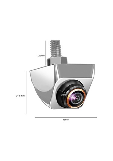 Xindoker Oto Geri Görüş Kamerası Ahd 1080p 170 Geniş Açı - 360 Ayarlanabilir - Gece Görüşü - Ip68 Su Geçirmez - Gümüş - Cvbs/ahd Seçenekli